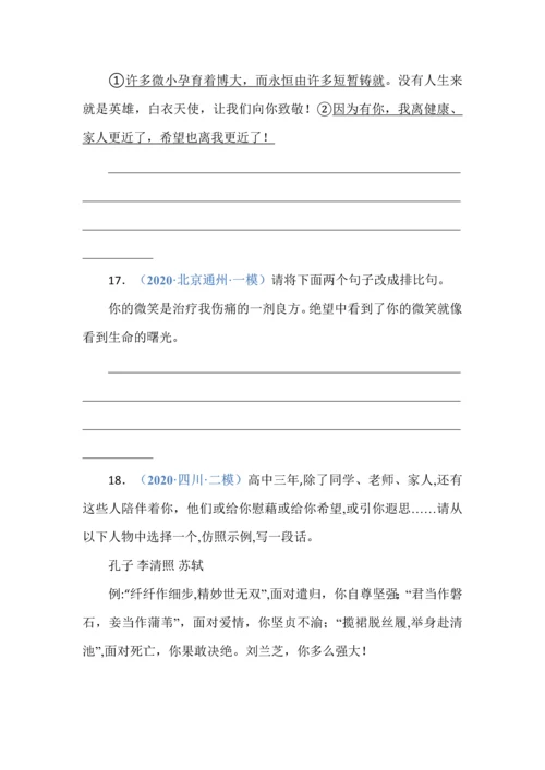 高考语文复习之句式变换与仿写训练（学生版+教师版）.docx