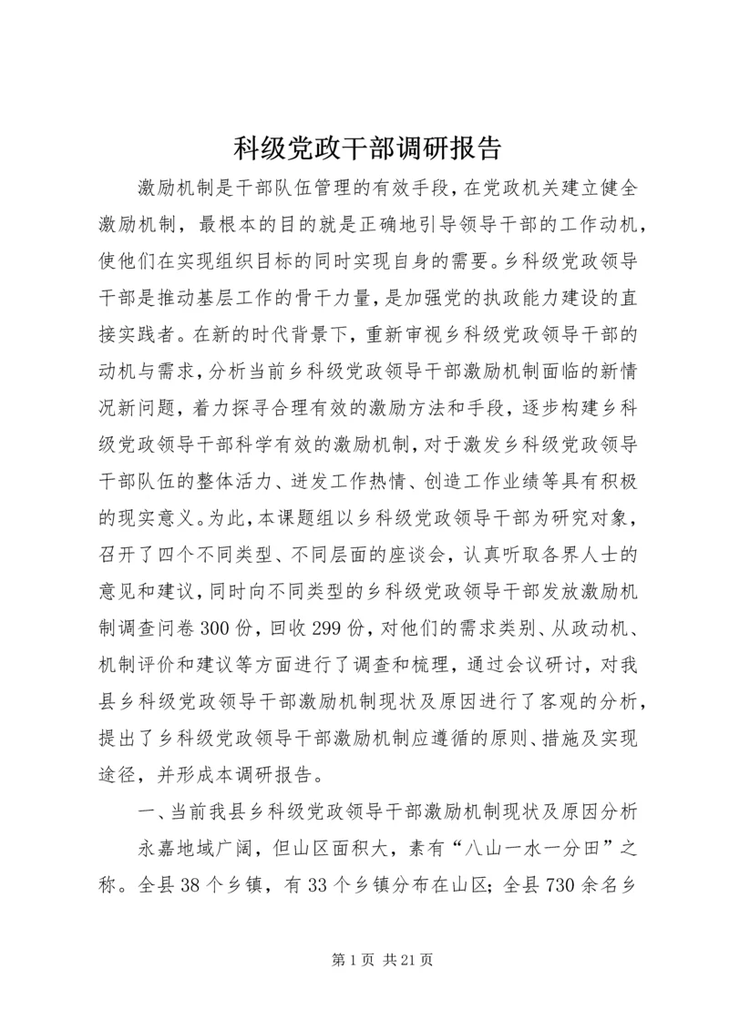 科级党政干部调研报告.docx