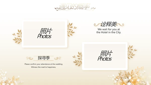 唯美风婚礼策划方案动态PPT模板