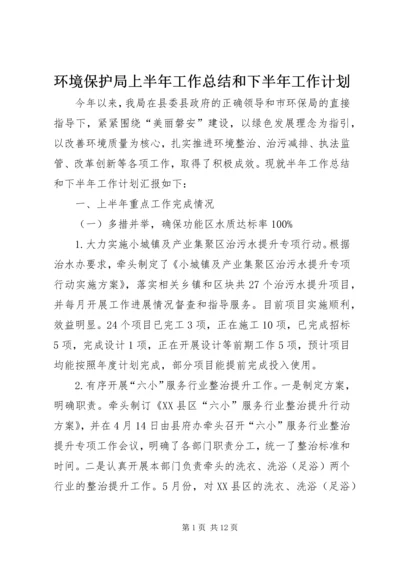 环境保护局上半年工作总结和下半年工作计划.docx