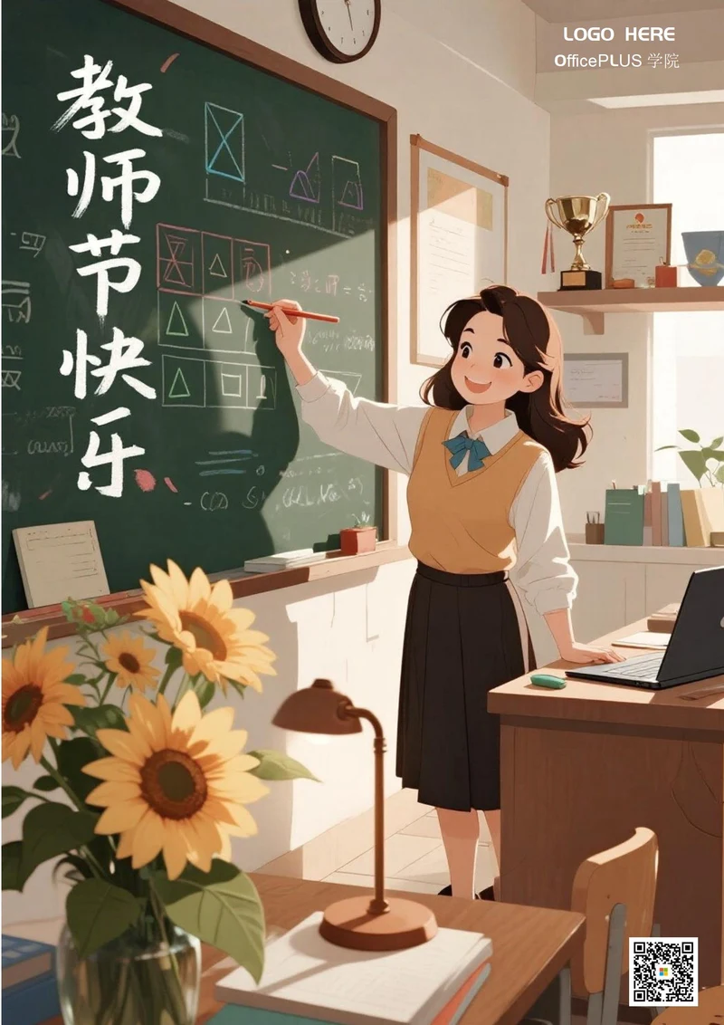 教师节海报(向日葵)