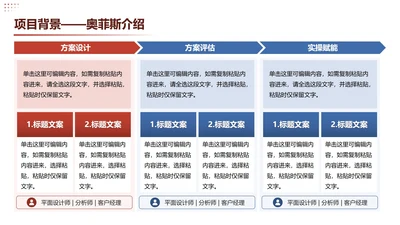 红蓝色商务风项目背景介绍PPT单页