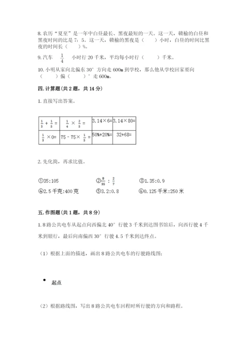 人教版六年级上册数学期末测试卷附答案【黄金题型】.docx