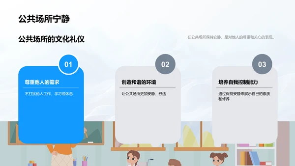 礼仪应用在生活中PPT模板