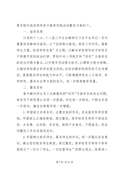党的群众路线教育实践活动领导班子整改方案_1.docx