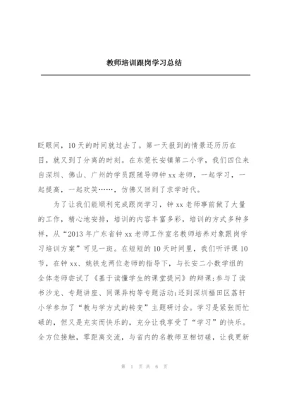 教师培训跟岗学习总结.docx