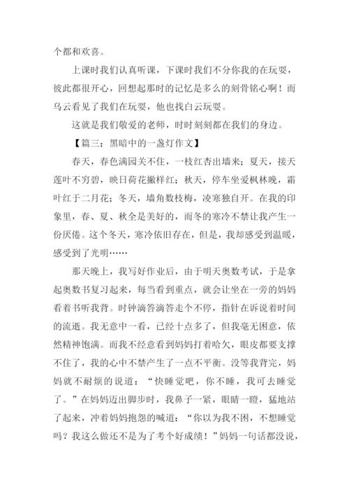 黑暗中的一盏灯作文.docx