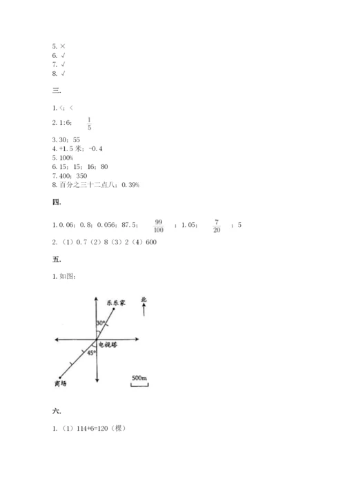 小学六年级升初中模拟试卷附完整答案（名师系列）.docx