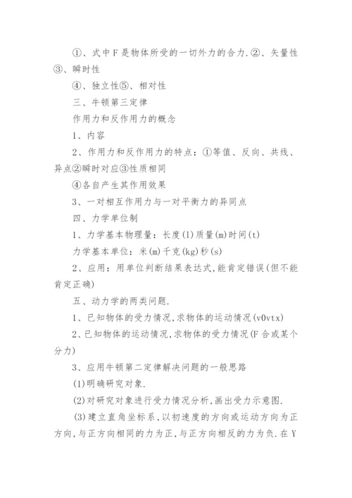 高一物理必修一知识点总结.docx