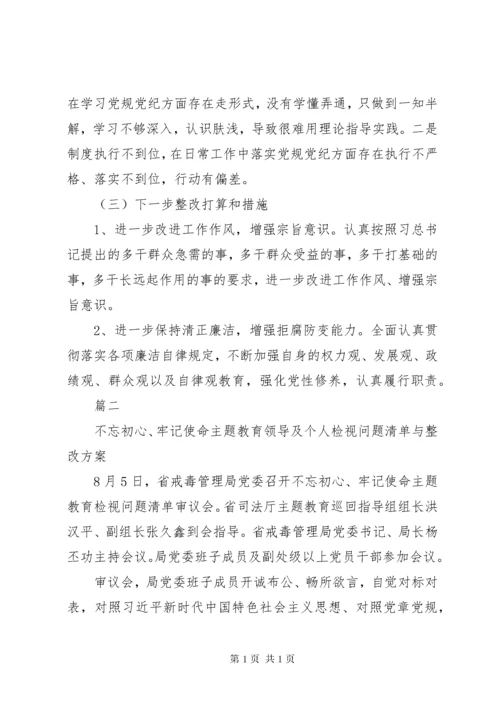 不忘初心主题教育阶段性总结材料(检视问题整改落实情况报告).docx