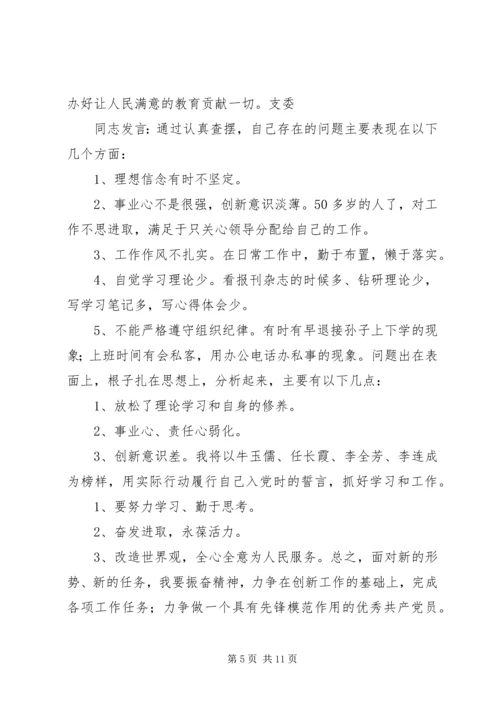 机关第二党支部关于召开专题组织生活会情况的报告 (3).docx