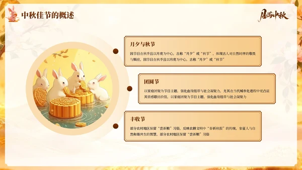 橙色国风中秋佳节PPT模板
