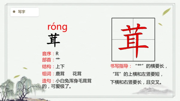 【2025春季学期教材】语文四下11.白桦  生字识记课件