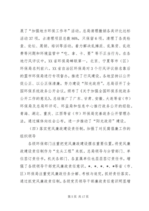 环保党风廉政建设工作报告.docx