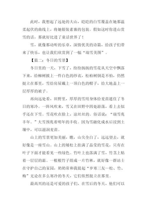 描写下雪场景的作文.docx