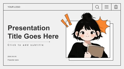橙色插画风学生会组织部部门介绍PPT主题