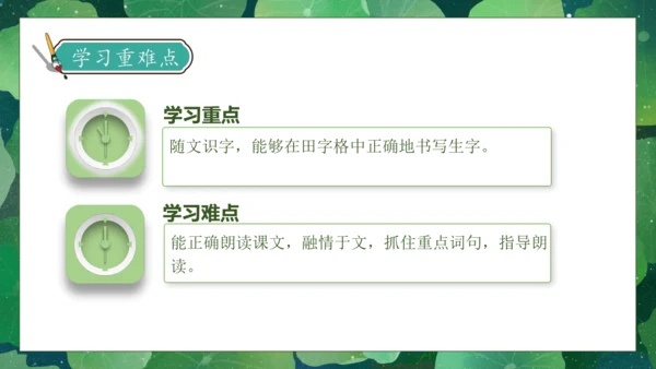【核心素养】部编版语文一年级下册-12. 荷叶圆圆 第1课时（课件）