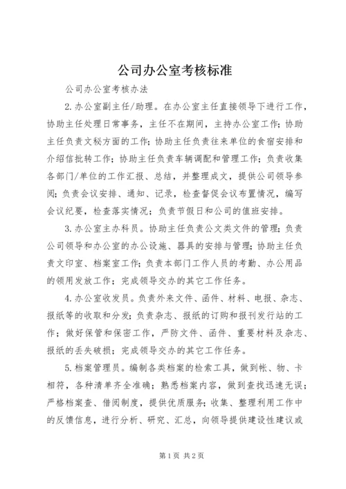 公司办公室考核标准 (4).docx