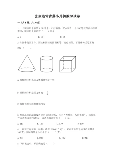 张家港常青藤小升初数学试卷精选.docx