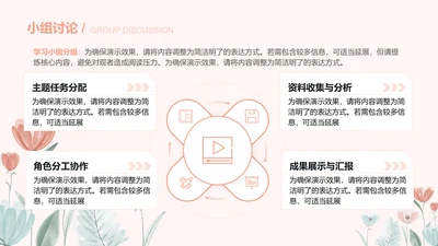 小清新风教学课件循环图