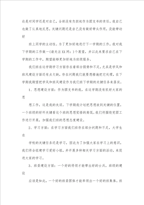 大一团支书的工作体会团支书工作体会精选多篇