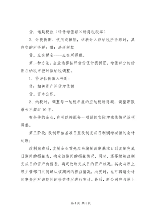 企业改制过程中的帐务处理办法 (4).docx