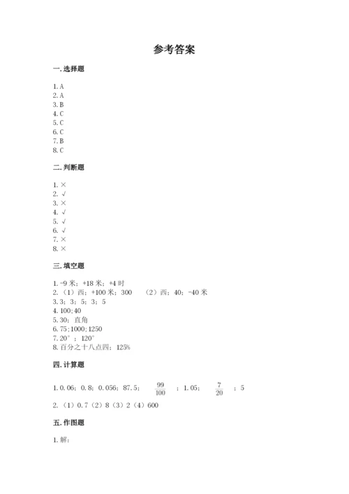 冀教版小学六年级下册数学期末检测试题含答案（轻巧夺冠）.docx