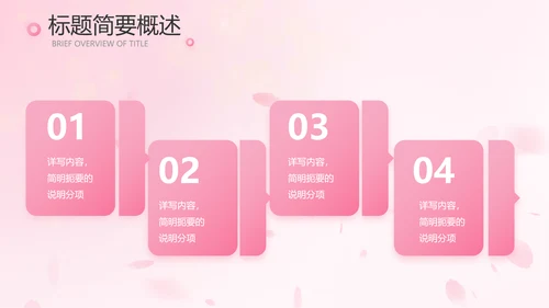 粉色唯美背景工作总结汇报动态PPT