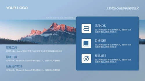 灰蓝色商务风数字游民年度工作汇报