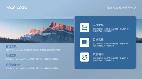 灰蓝色商务风数字游民年度工作汇报