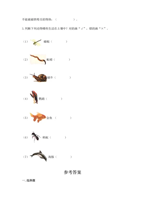 教科版科学二年级上册《期末测试卷》含答案（培优b卷）.docx