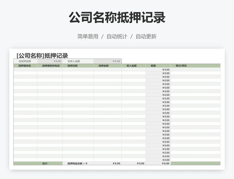 公司名称抵押记录