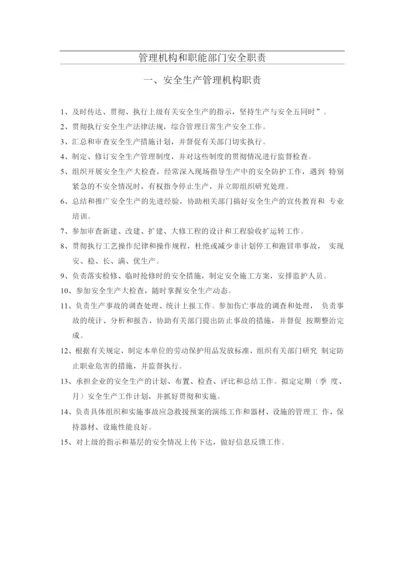 安全生产管理机构、职能部门职责.docx