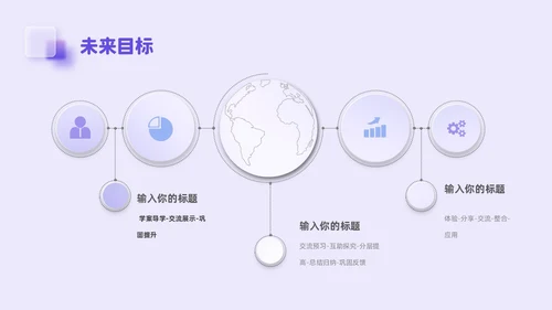 紫色毛玻璃微立体弥散风公司介绍企业宣传PPT模板