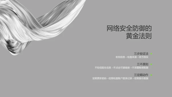 灰绿色酸性流体网络安全教育PPT模板
