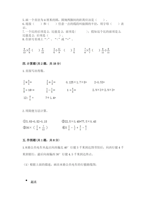 人教版六年级上册数学期末测试卷附答案【预热题】.docx