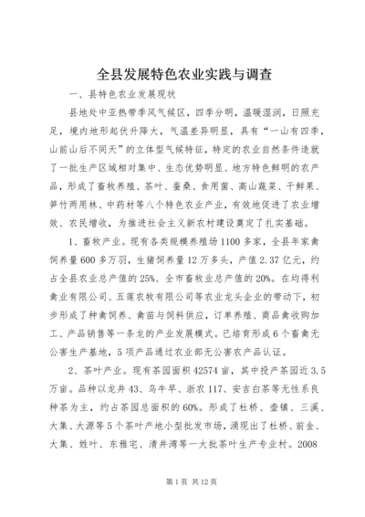 全县发展特色农业实践与调查.docx