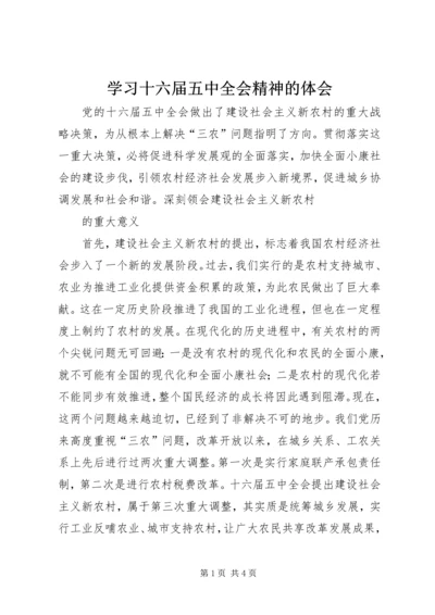 学习十六届五中全会精神的体会 (7).docx