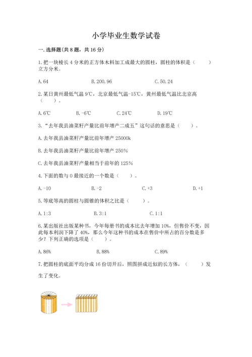 小学毕业生数学试卷（夺分金卷）.docx