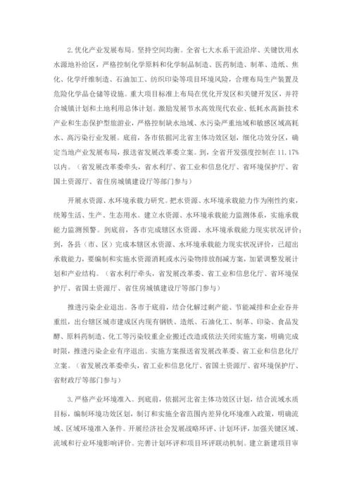 河北省水污染防治工作专项方案.docx