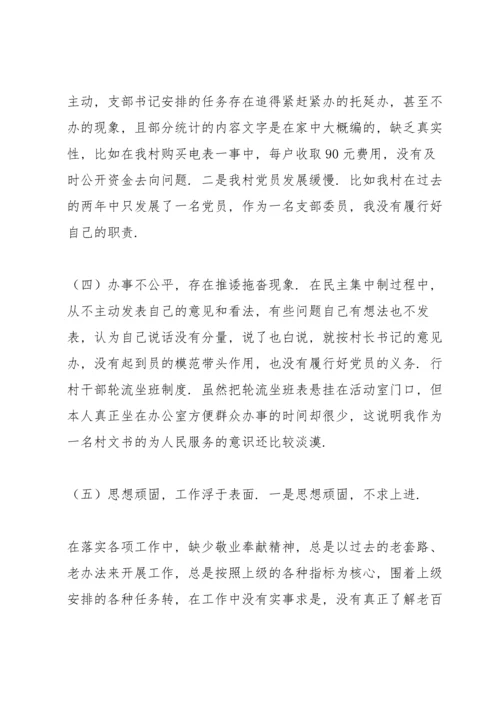 支部宣传委员个人对照检查材料五篇.docx