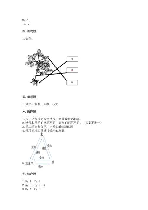 教科版一年级上册科学期末测试卷附答案（巩固）.docx