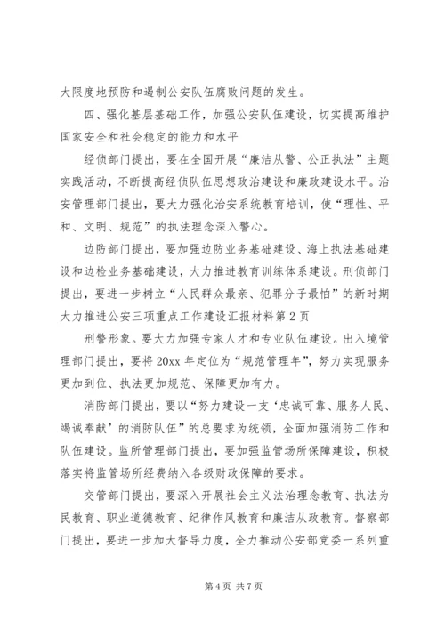 大力推进公安三项重点工作建设汇报材料.docx