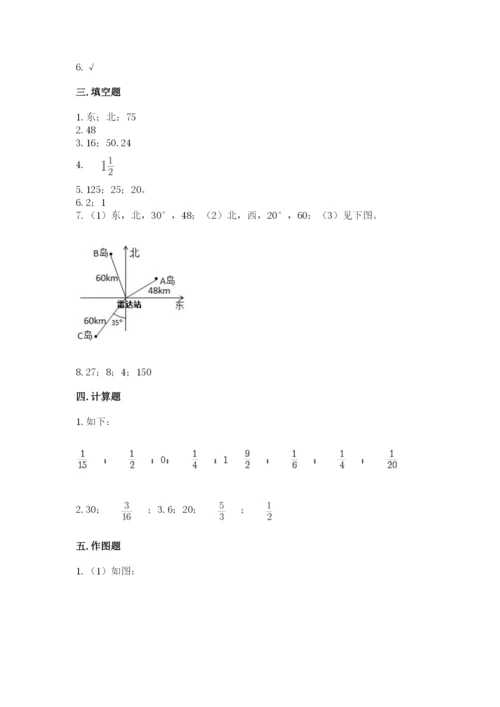 小学数学六年级上册期末模拟卷含答案【考试直接用】.docx