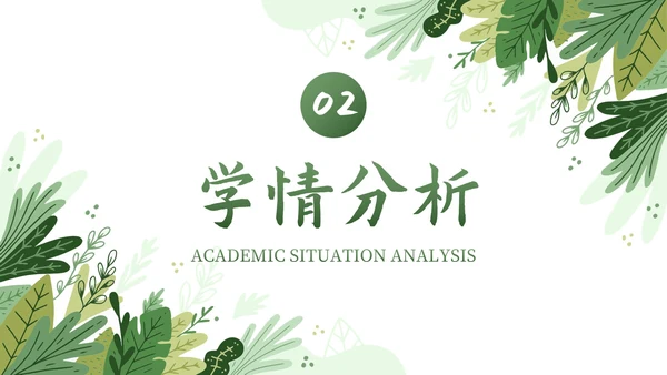 卡通插画植物教师教学说课PPT模板