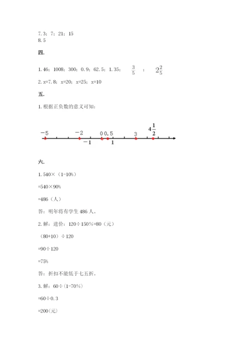 人教版六年级数学小升初试卷精品（历年真题）.docx