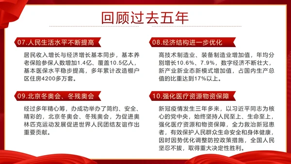 党政两会政府工作报告要点速览带内容PPT模板