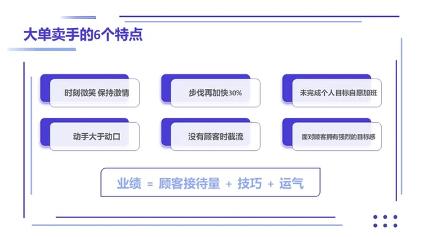 紫色简约形状叠加大单销售技巧销售技巧培训PPT