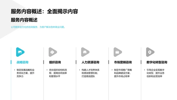 咨询业务年度报告PPT模板