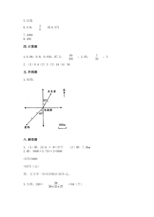 人教版六年级下册数学期末测试卷附答案（a卷）.docx